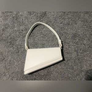 White Asymmetrical Shoulder Bag